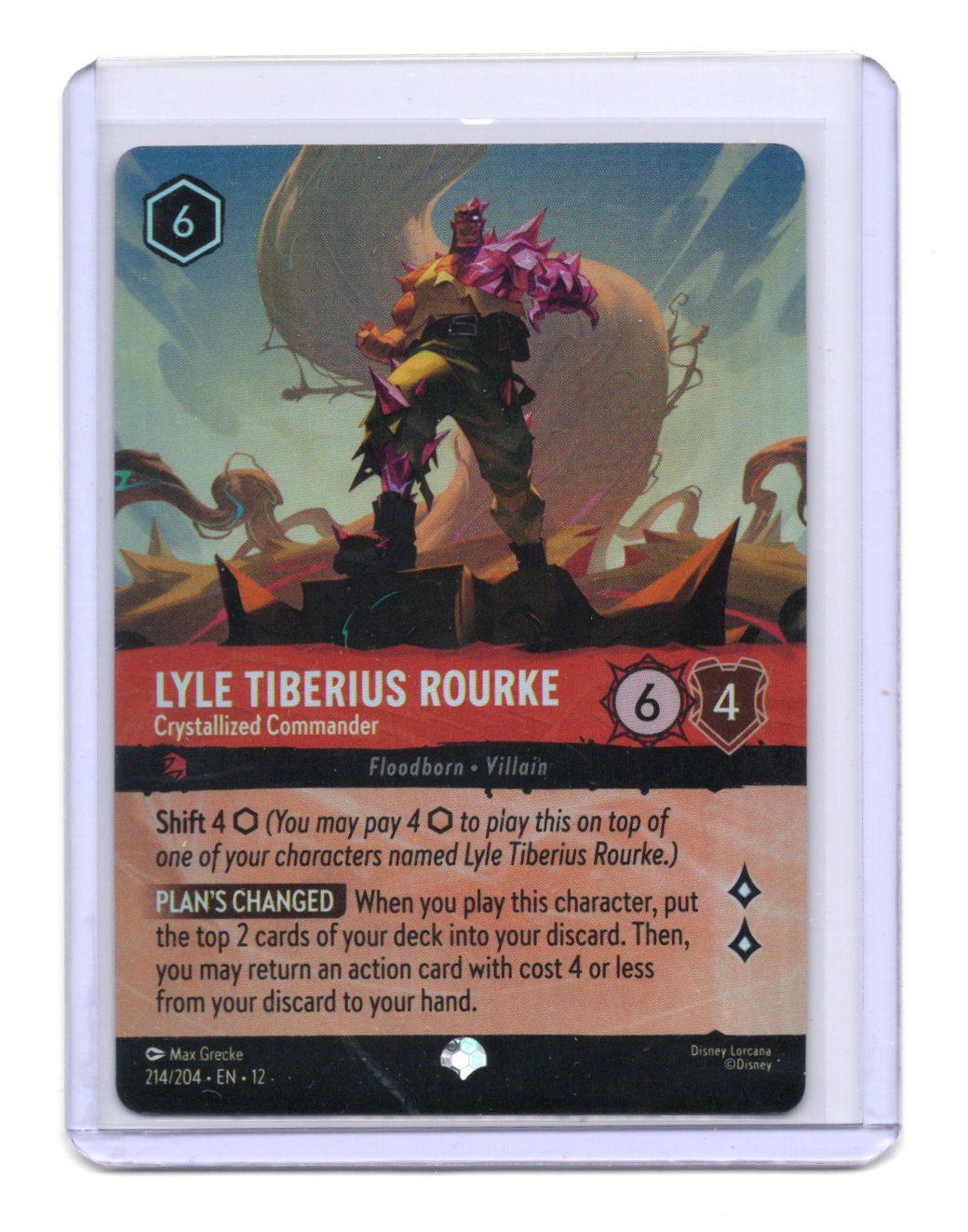 Lyle Tiberius Rourke Crystallized Commander 214/204 Epic Wilds Unknown Lorcana