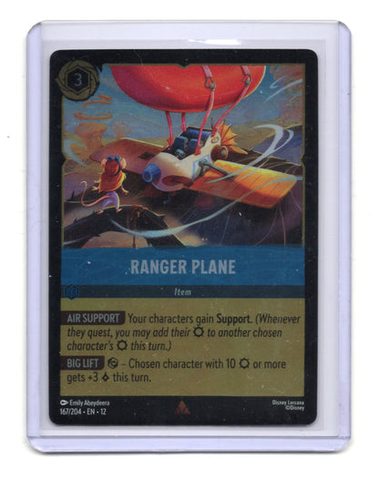 Disney Lorcana Ranger Plane 167/204 Rare Wilds Unknown Rescue Rangers NM