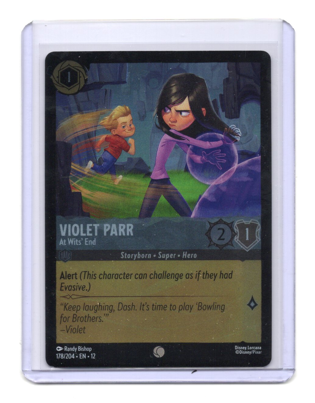 Disney Wilds Unknown Violet Parr Card  #178/204