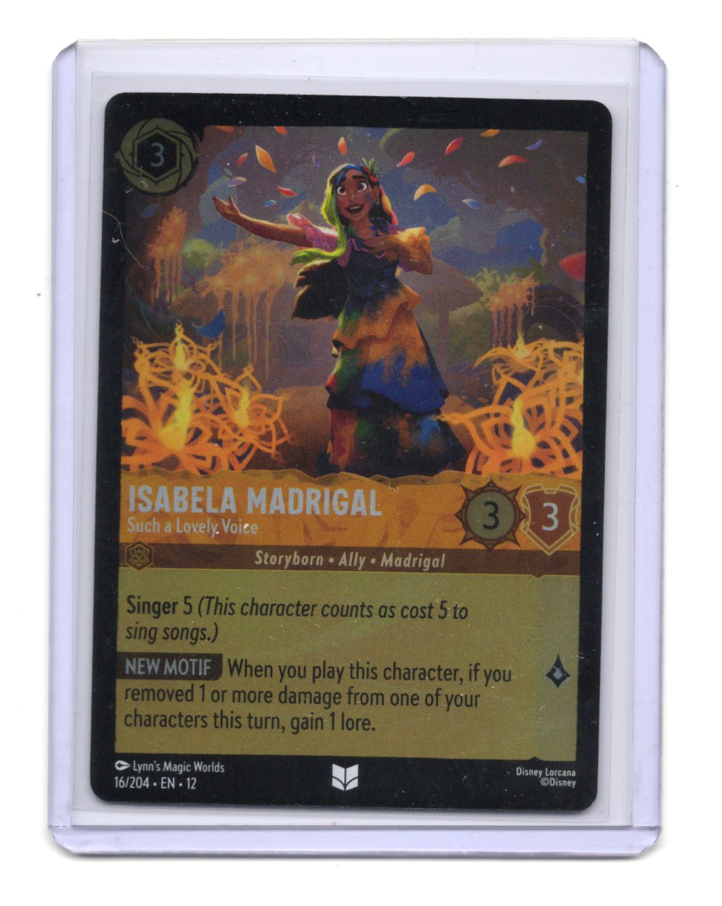 Isabela Madrigal Such a Lovely Voice 16/204 Rare Lorcana Wilds Unknown NM