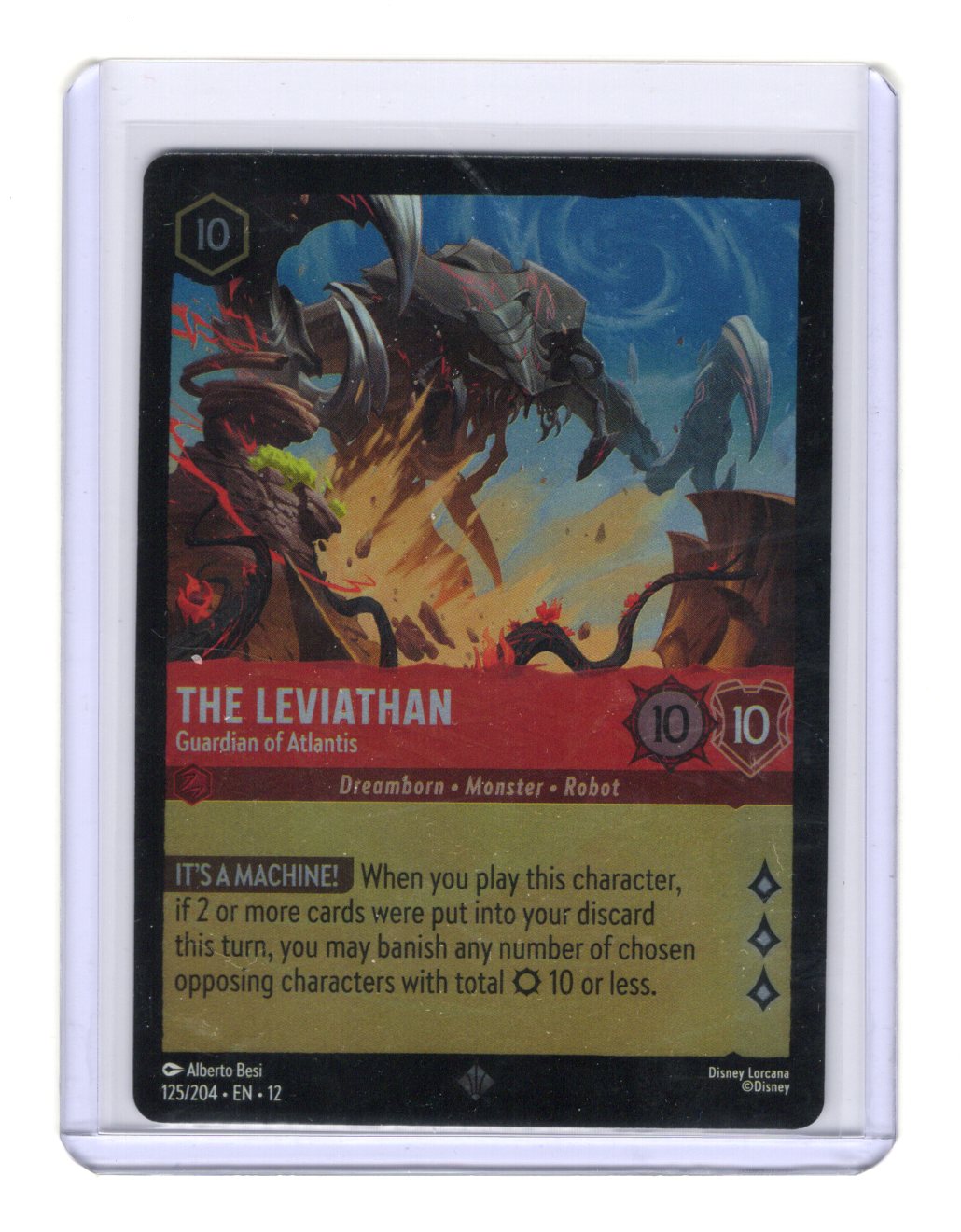 The Leviathan Guardian of Atlantis 125/204 Super Rare Lorcana Wilds Unknown