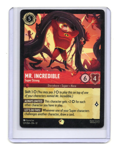 Mr Incredible Super Strong 127/204 Super Rare Lorcana Wilds Unknown Pixar