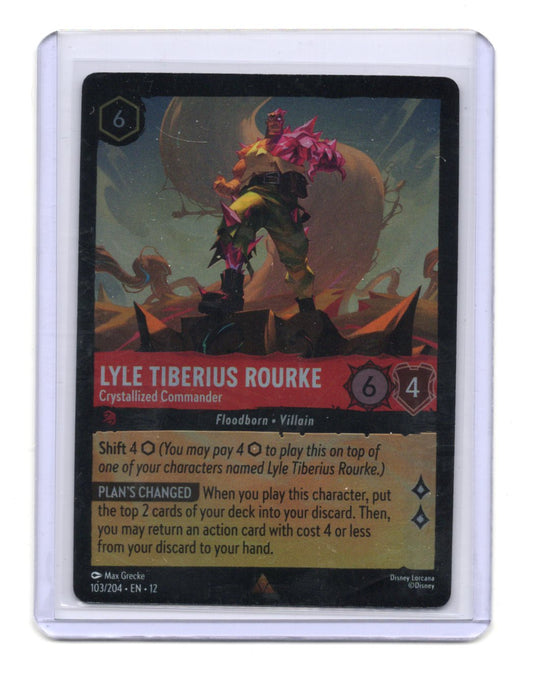 Disney Wilds Unknown Lyle Tiberius Rourke Card Rare,Cold Foil #103/204