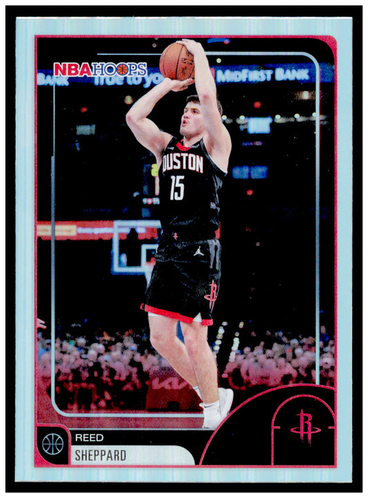 2025-26 Hoops Reed Sheppard Card Houston Rockets #43