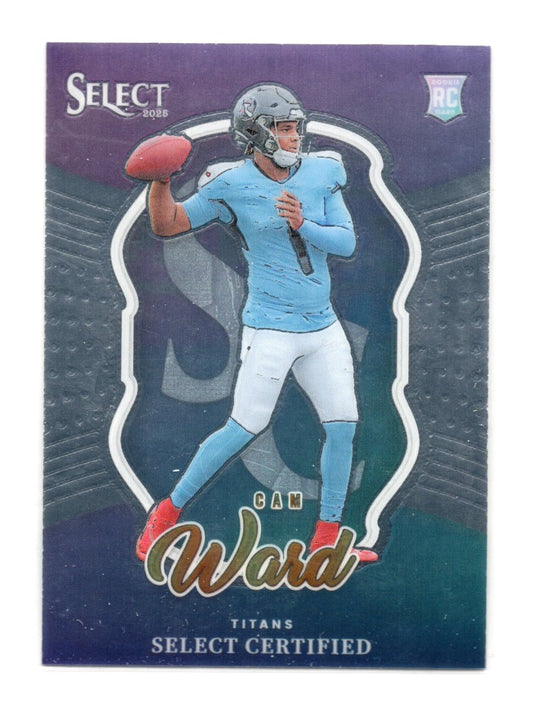 2025 Panini Select Cam Ward Card Select Certified Rookies Tennessee Titans #2