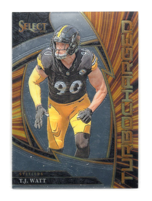 2025 Panini Select T.J. Watt Card Turbocharged Pittsburgh Steelers #21