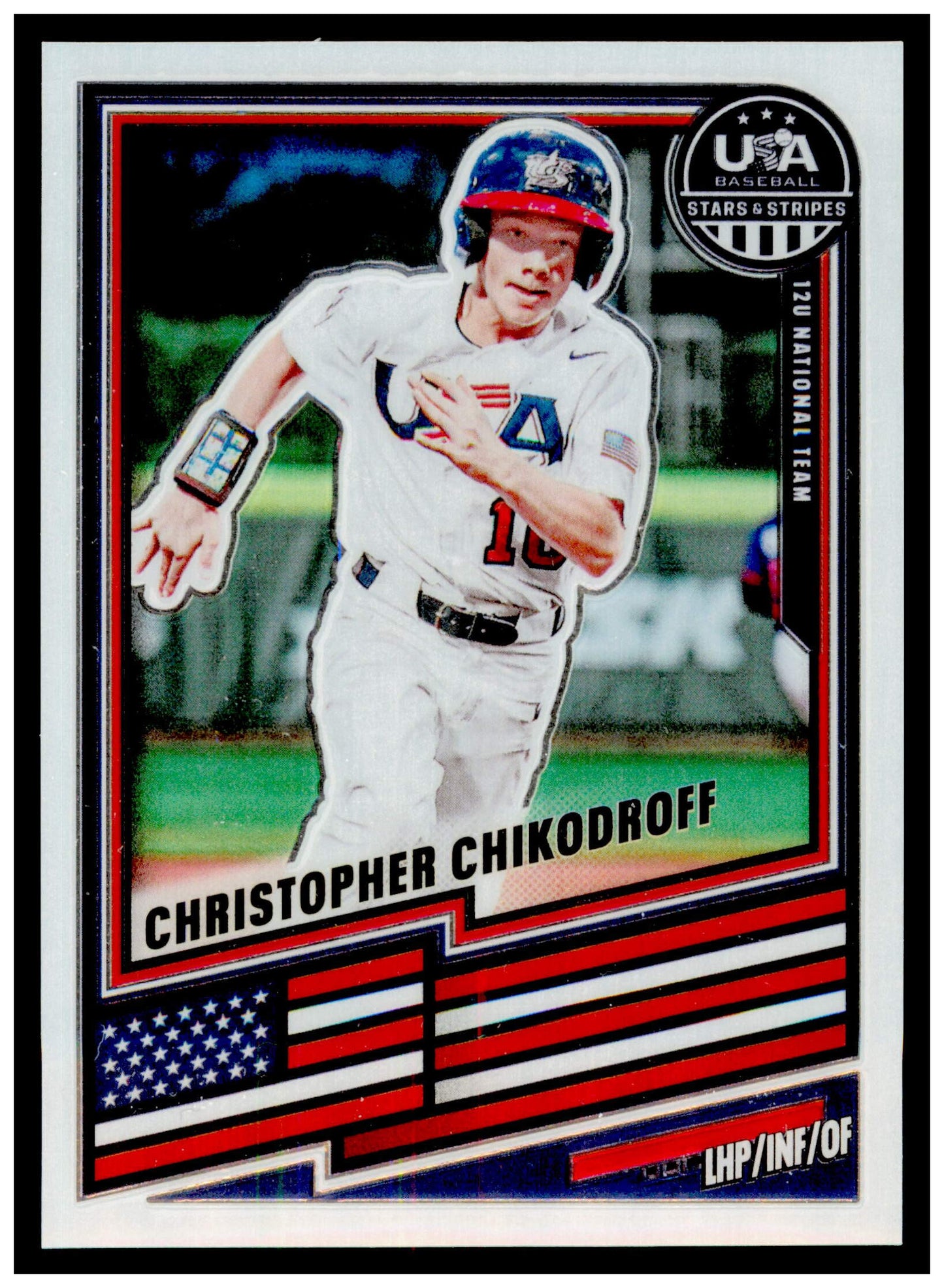 2026 Panini Stars & Stripes Prizm USA Baseball Christopher Chikodroff Card USA