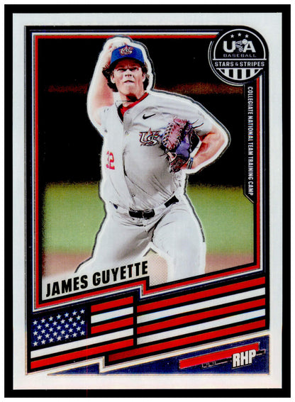 2026 Panini Stars & Stripes Prizm USA Baseball James Guyette Card USA #58