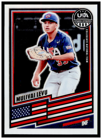 2026 Panini Stars & Stripes Prizm USA Baseball Mulivai Levu Card USA #126