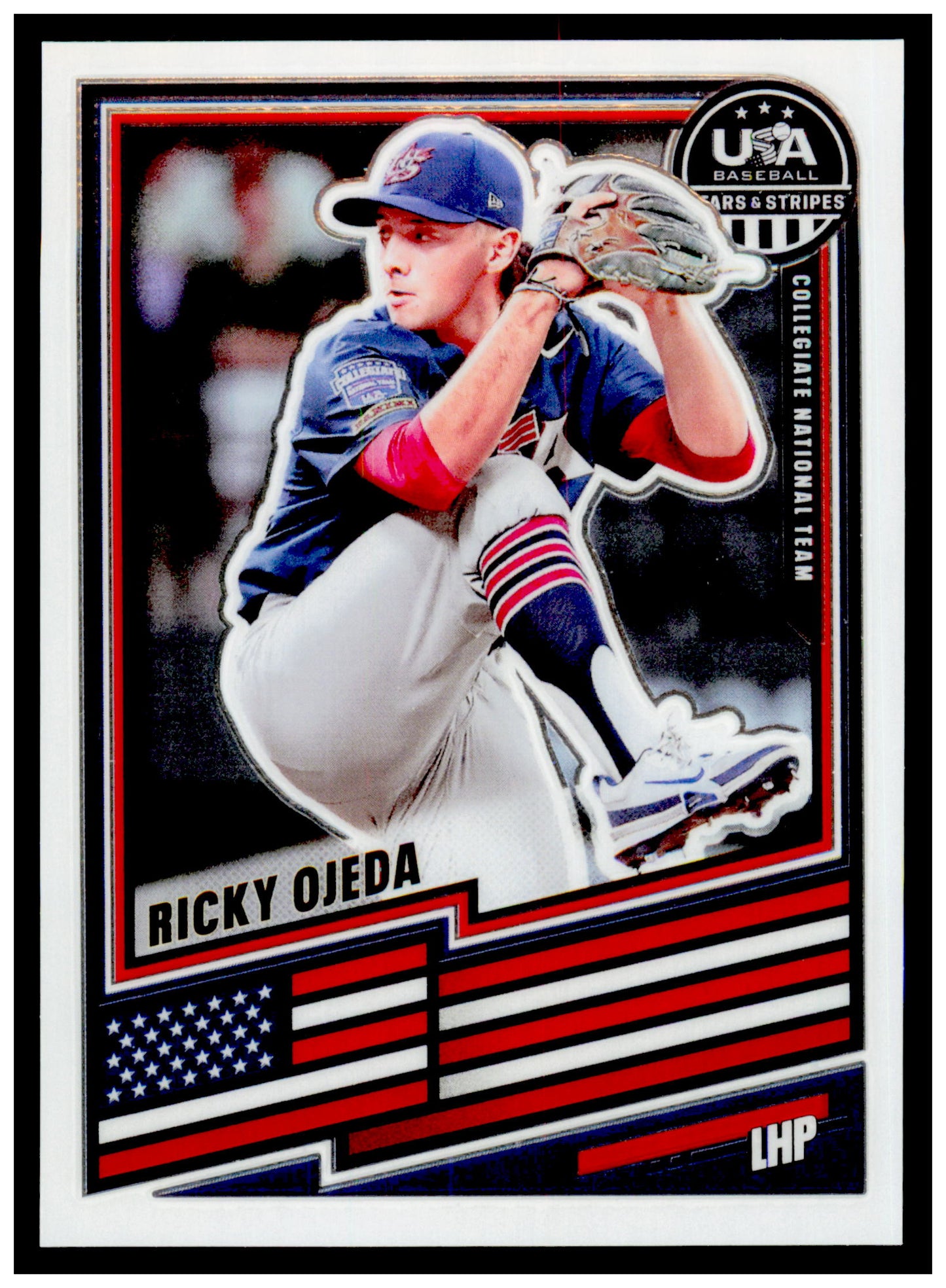 2026 Panini Stars & Stripes Prizm USA Baseball Ricky Ojeda Card USA #26
