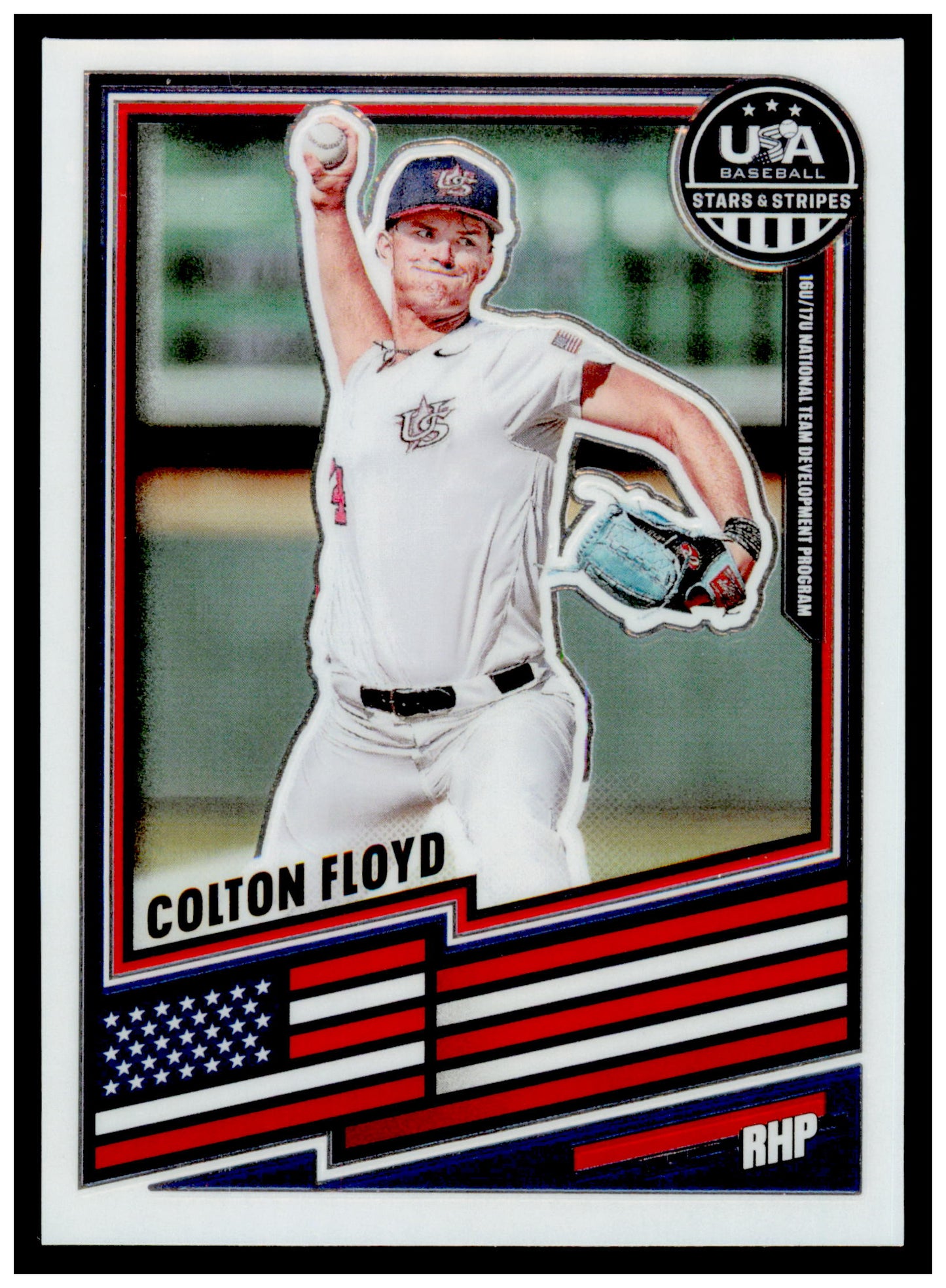 2026 Panini Stars & Stripes Prizm USA Baseball Colton Floyd Card USA #117