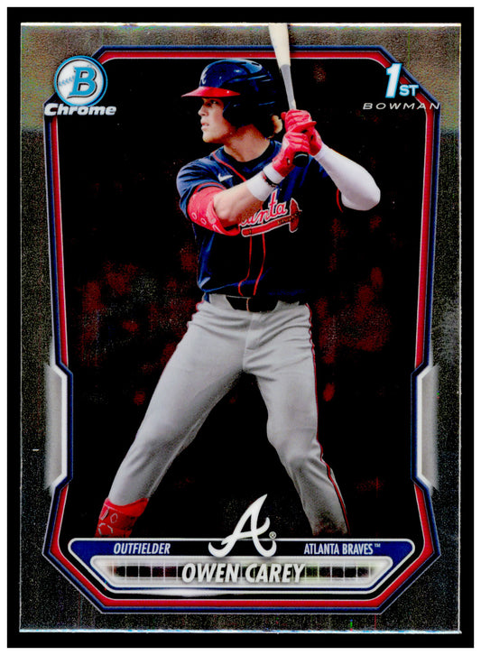 2026 Bowman Owen Carey Card Chrome Prospects Atlanta Braves #BCP-69