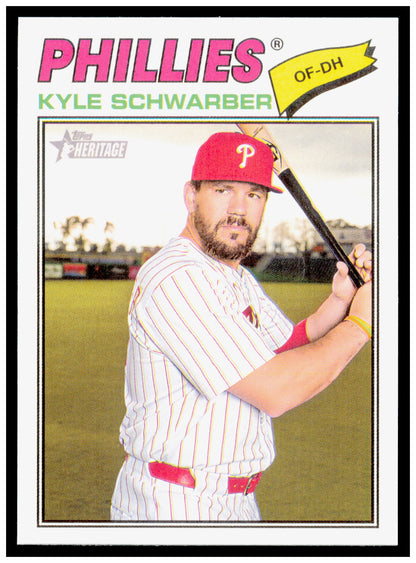 2026 Topps Heritage Kyle Schwarber Card Philadelphia Phillies #159