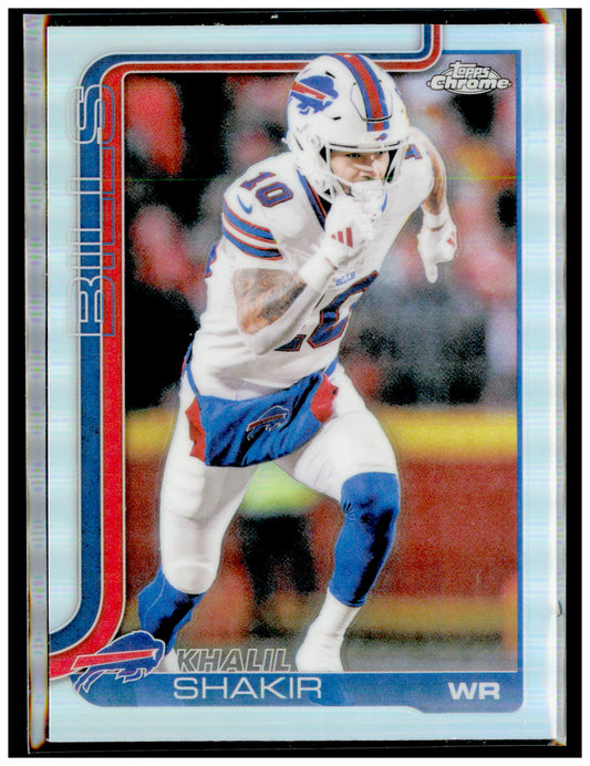 2025 Topps Chrome Khalil Shakir Card Refractor Buffalo Bills #32
