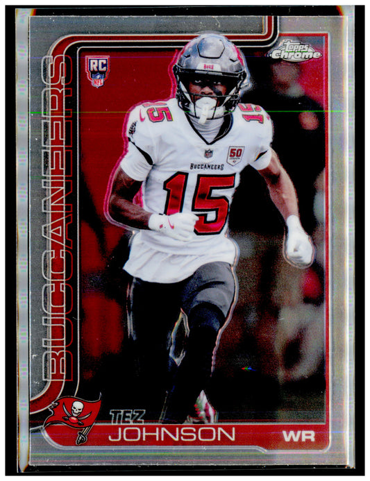 2025 Topps Chrome Tez Johnson Card RC Tampa Bay Buccaneers #342