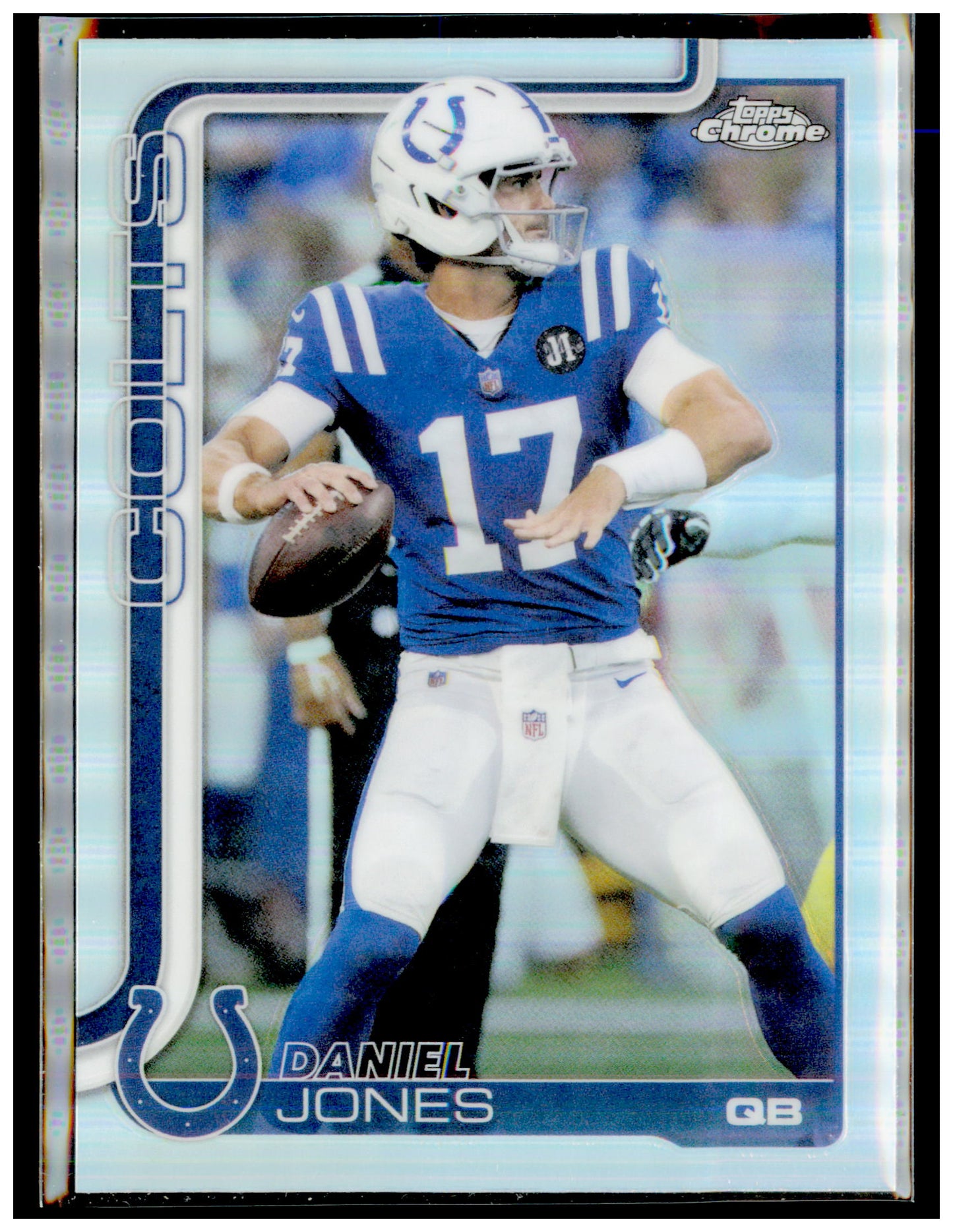 2025 Topps Chrome Daniel Jones Card Refractor Indianapolis Colts #132