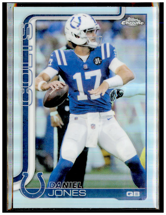 2025 Topps Chrome Daniel Jones Card Refractor Indianapolis Colts #132
