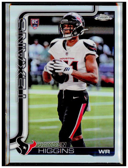 2025 Topps Chrome Jayden Higgins Card RC Houston Texans #343