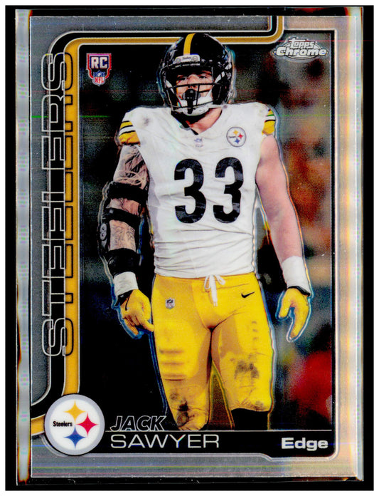 2025 Topps Chrome Jack Sawyer Card RC Pittsburgh Steelers #357
