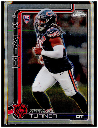 2025 Topps Chrome Shemar Turner Card RC Chicago Bears #303