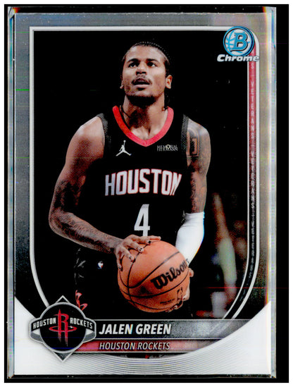 2025-26 Bowman Jalen Green Card Chrome Mojo Refractors Houston Rockets #BCV-199