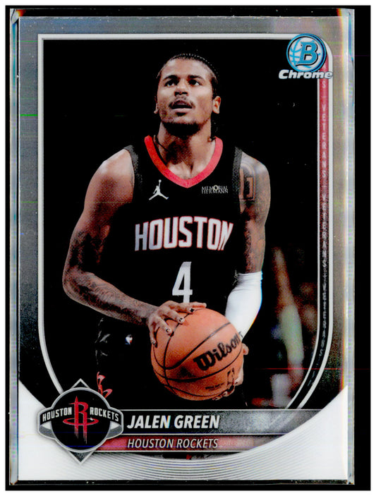 2025-26 Bowman Jalen Green Card Chrome Mojo Refractors Houston Rockets #BCV-199