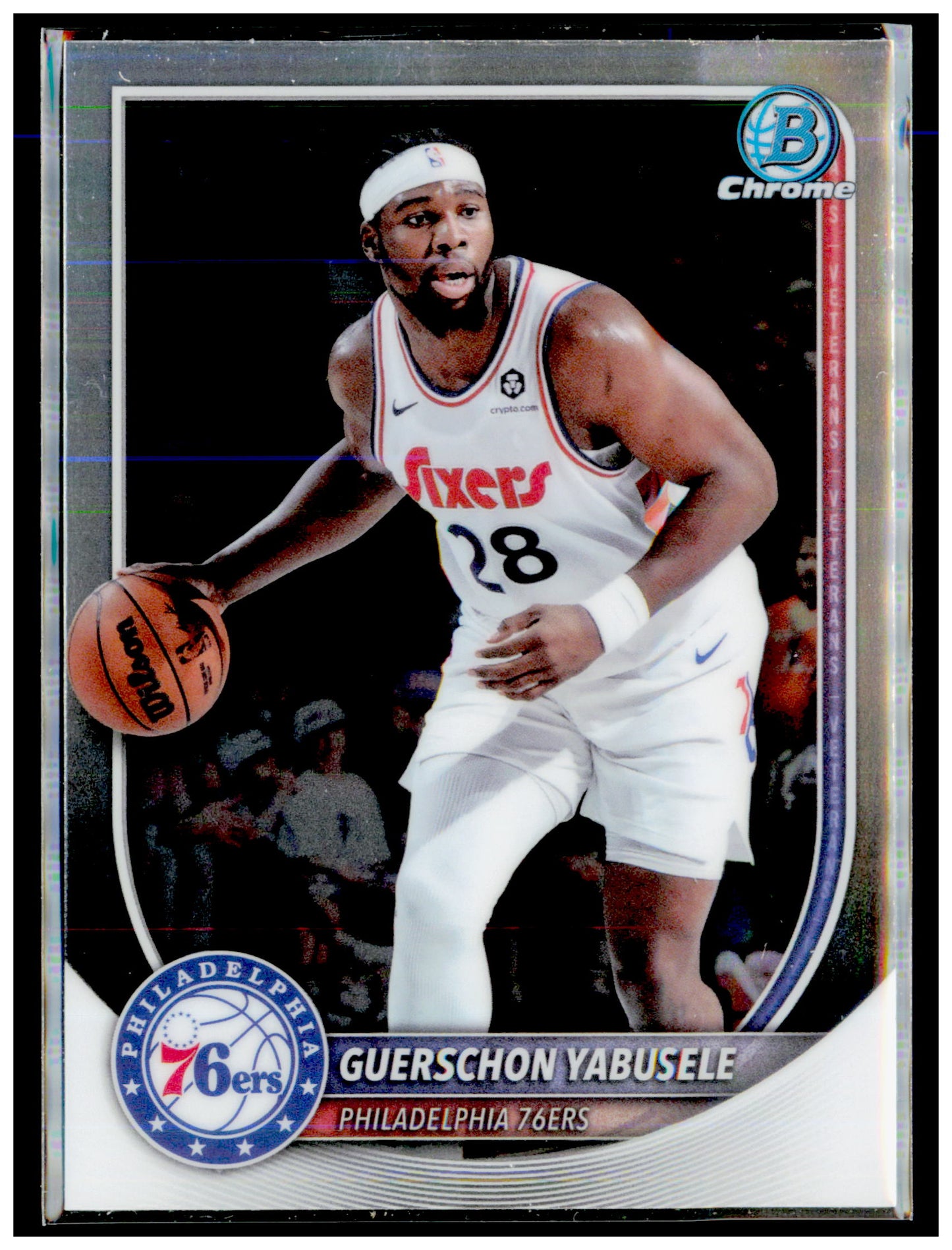 2025-26 Bowman Guerschon Yabusele Card Chrome Philadelphia 76ers #BCV-155