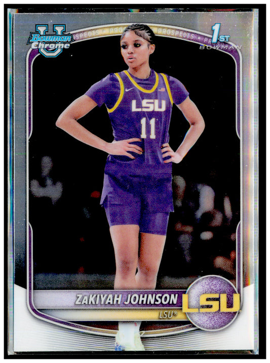 2025-26 Bowman ZaKiyah Johnson Card Prospects LSU Tigers #BPP-73
