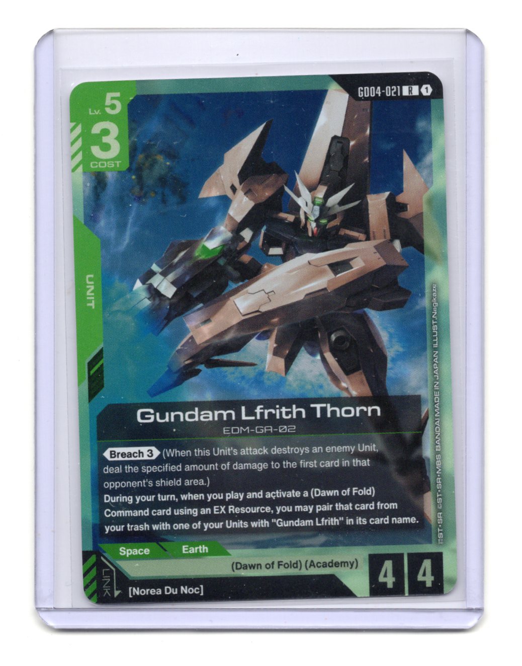 Gundam Card Game Gundam Lfrith Thorn GD04-021 R Rare Phantom Aria Foil