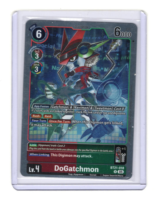 DoGatchmon BT21-018 R Rare Digimon TCG World Convergence Red Green