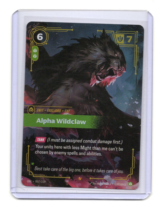 Alpha Wildclaw 057/219 Epic Foil LoL Riftbound TCG Unleashed Freljord NM