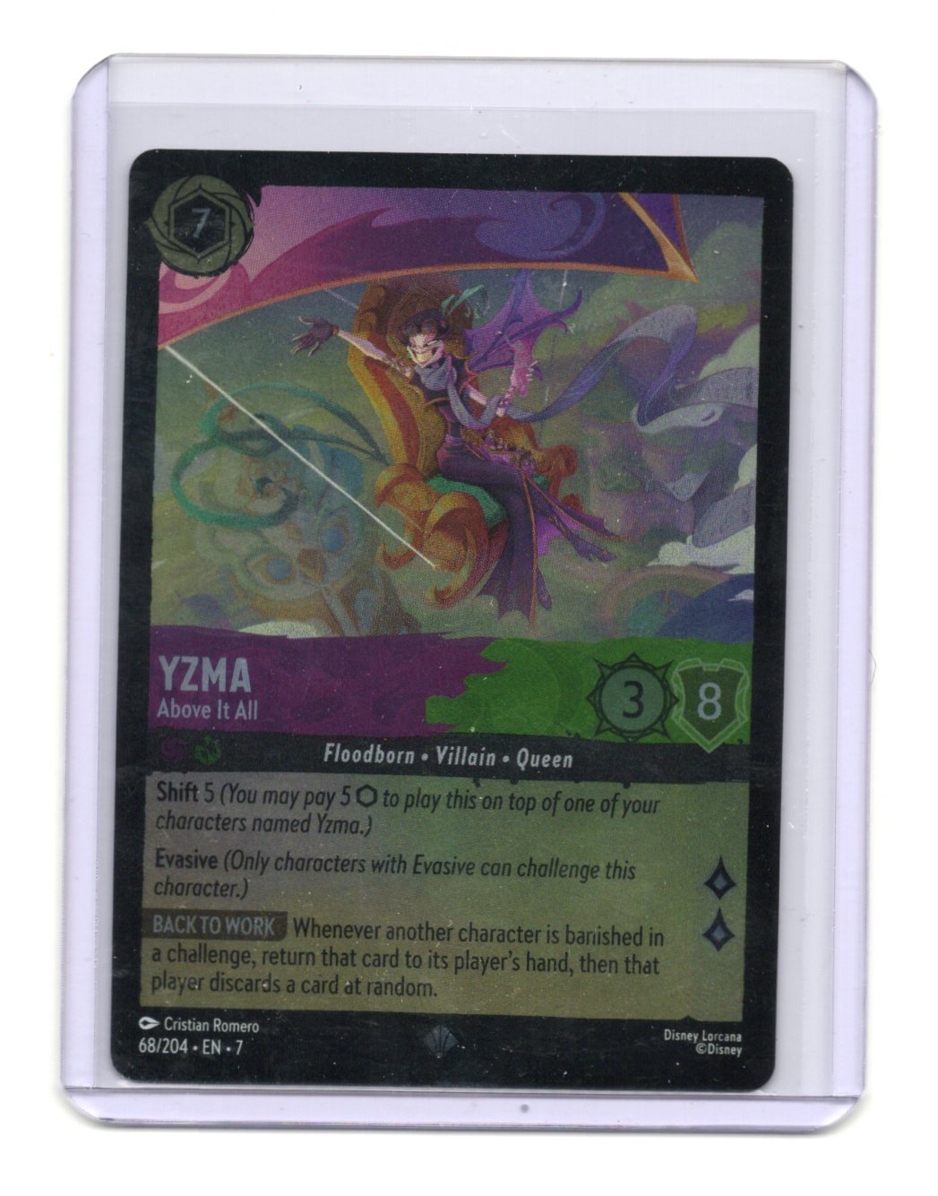 Archazia's Island Yzma Card Super Rare #68/204 Disney Lorcana