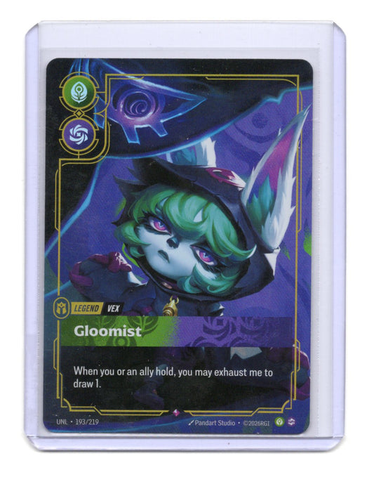 Vex Gloomist 193/219 Legend Foil LoL Riftbound TCG Unleashed Card NM