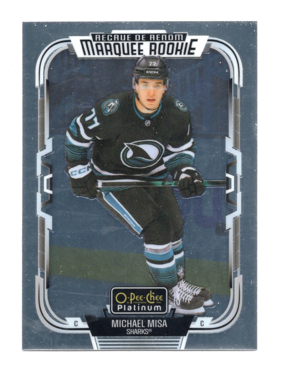 2025-26 O-Pee-Chee Platinum Michael Misa Card RC San Jose Sharks #229