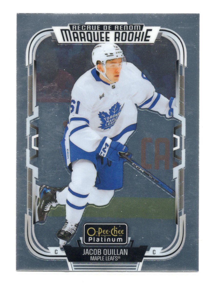 2025-26 O-Pee-Chee Platinum Jacob Quillan Card RC Toronto Maple Leafs #260