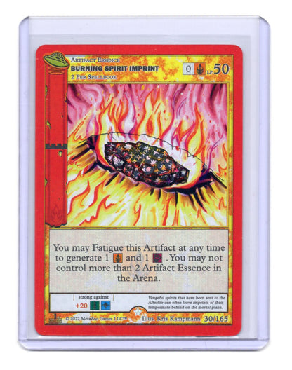 2022 MetaZoo UFO 1st Edition Burning Spirit Imprint 30/165 Gold Rare Full Holo