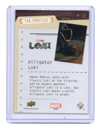 2023 Upper Deck Marvel Loki Season 1 Alligator Loki Card TVA Profiles #P-12