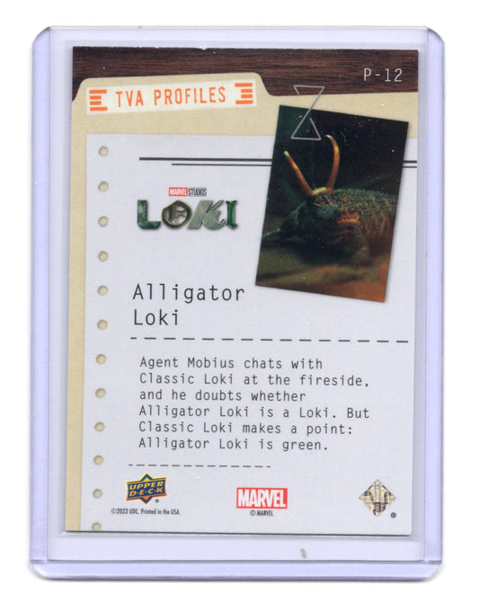2023 Upper Deck Marvel Loki Season 1 Alligator Loki Card TVA Profiles #P-12