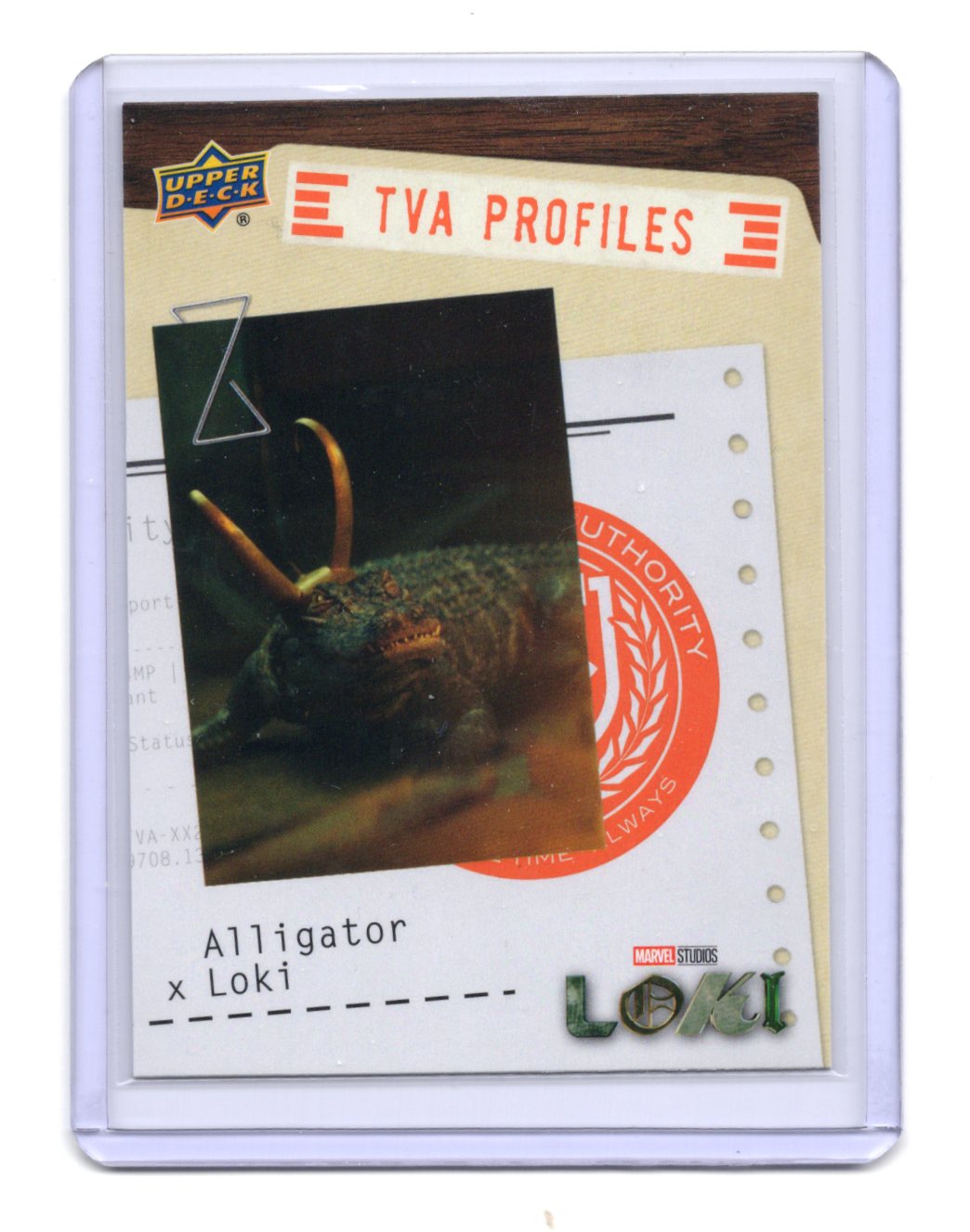 2023 Upper Deck Marvel Loki Season 1 Alligator Loki Card TVA Profiles #P-12