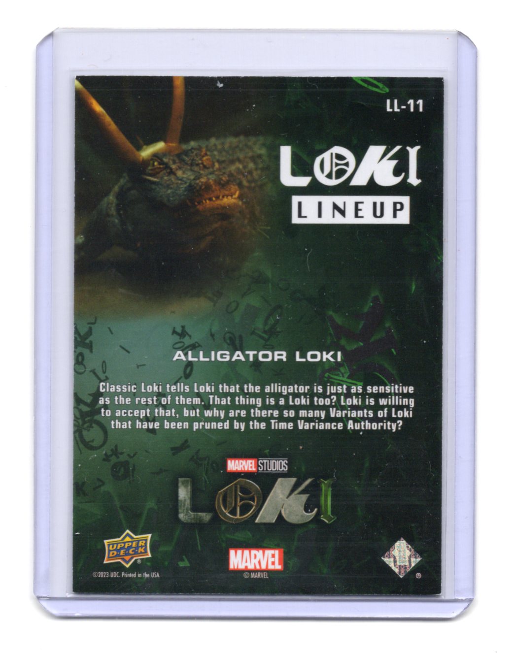 2023 Upper Deck Marvel Loki Season 1 Alligator Loki Card Loki Lineup #LL-11