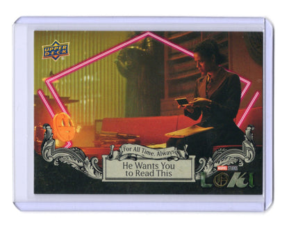 2023 Upper Deck Marvel Loki Season 1 He Wants You to Read This  For All Time.