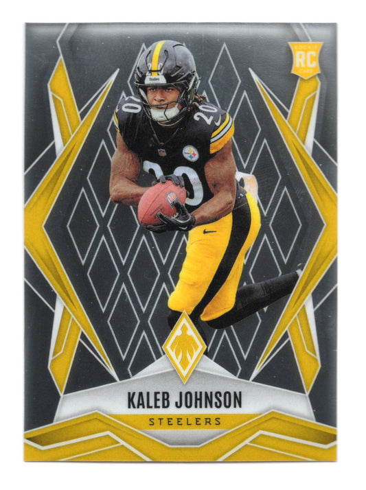 2025 Panini Phoenix Kaleb Johnson Card RC Pittsburgh Steelers #182