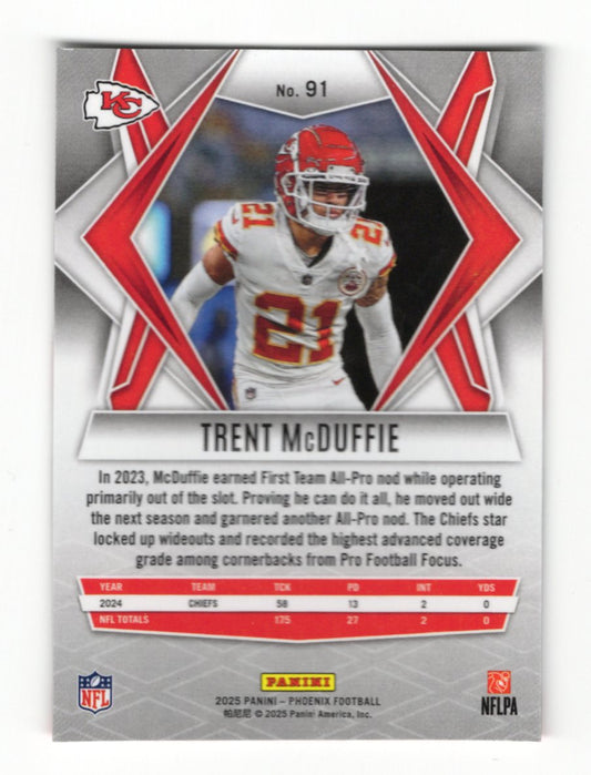 2025 Panini Phoenix Trent McDuffie Card Kansas City Chiefs #91