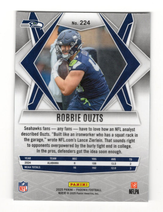 2025 Panini Phoenix Robbie Ouzts Card RC Seattle Seahawks #224