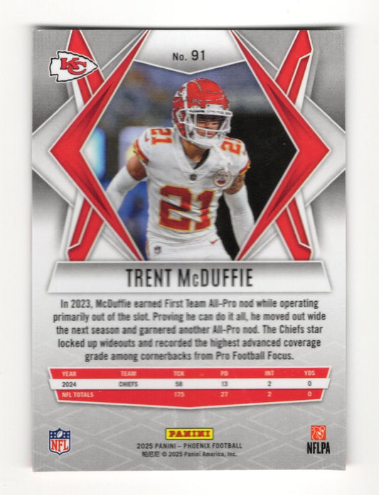 2025 Panini Phoenix Trent McDuffie Card Kansas City Chiefs #91