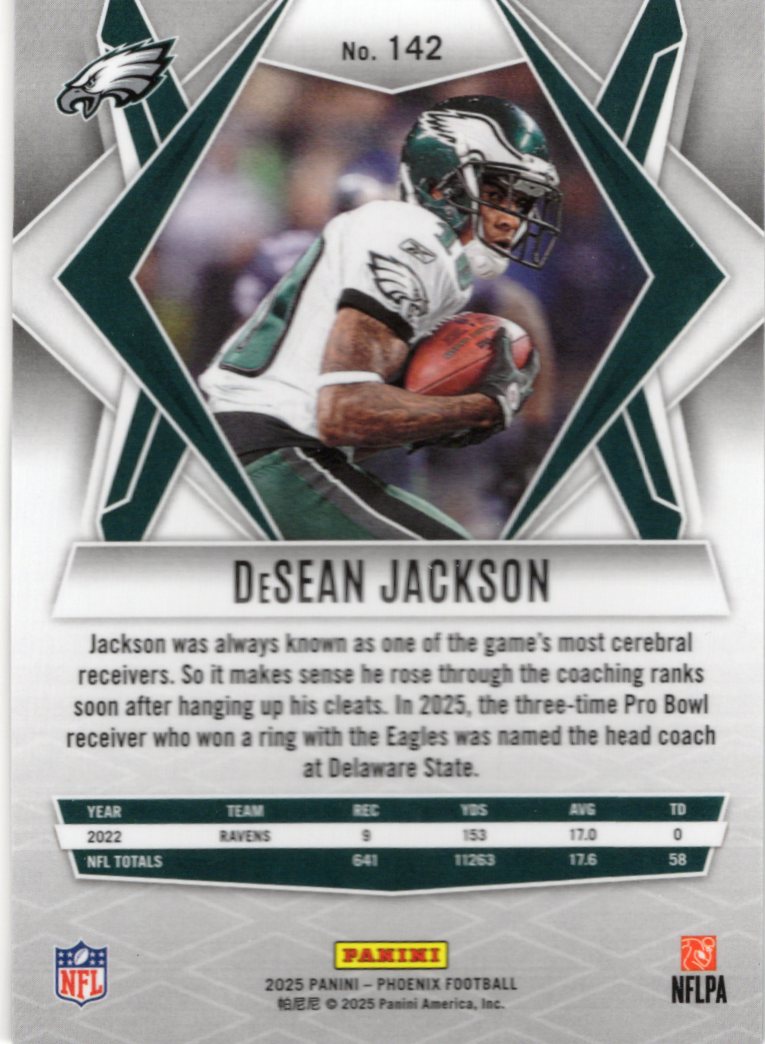 2025 Panini Phoenix DeSean Jackson Card Philadelphia Eagles #142