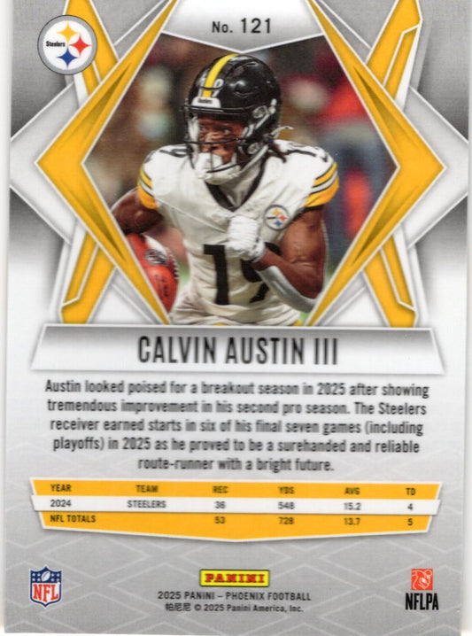 2025 Panini Phoenix Calvin Austin III Card Pittsburgh Steelers #121