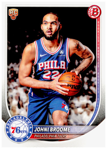 2025-26 Bowman Johni Broome Card RC Philadelphia 76ers #35