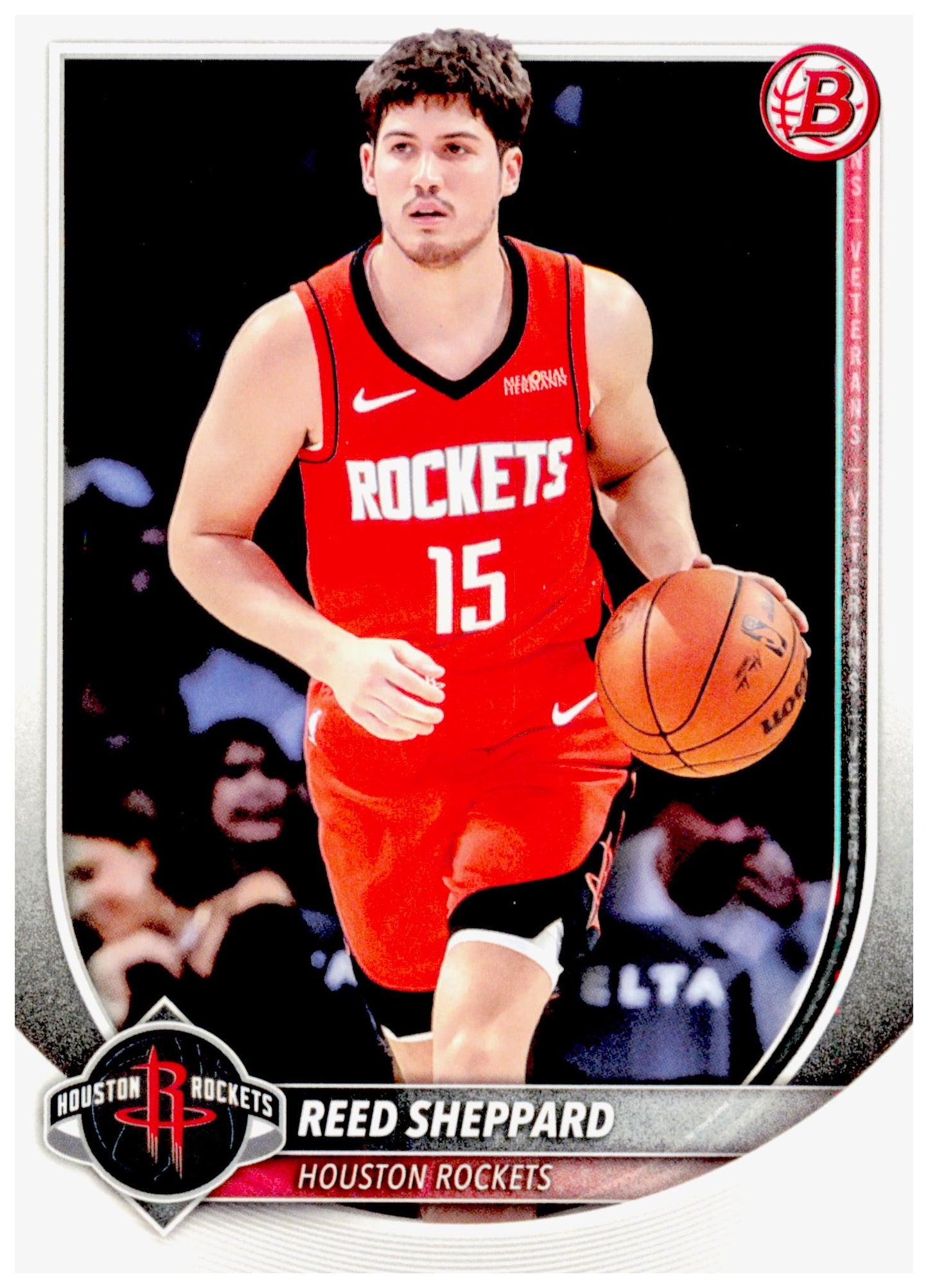 2025-26 Bowman Reed Sheppard Card Houston Rockets #135