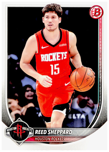 2025-26 Bowman Reed Sheppard Card Houston Rockets #135